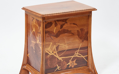 Louis Majorelle Walnut and Fruitwood Marquetry Tall Chest, c.1900