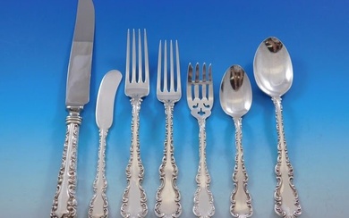 Louis XV by Roden Canada Sterling Silver Flatware Set for 6 Service 44 pc Dinner