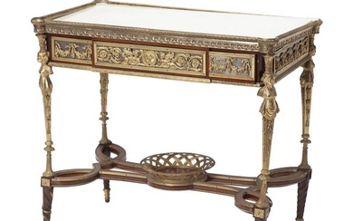 Louis XVI Style Gilt-Bronze Mounted Mahogany Center Table