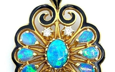 La Triomphe Victorian-Style Opal & Diamond Enamel