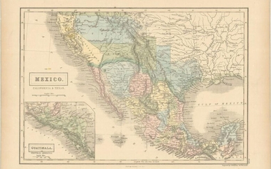 MAP, Southwestern US & Mexico, Black