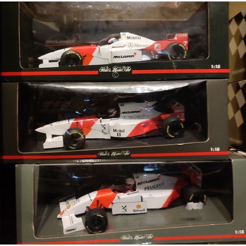 MCCLAREN, A COLLECTION OF FIVE DIECAST FORMULA 1 VEHICLES 1:...