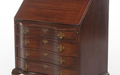 Maddox Chippendale Style Mahogany Slant-Front Desk, Early 20th Century