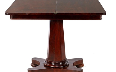 (-), Mahogany veneer console table, 19th century, 74...