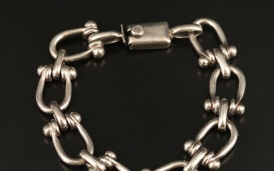 Mexican Sterling Fancy Chain Bracelet