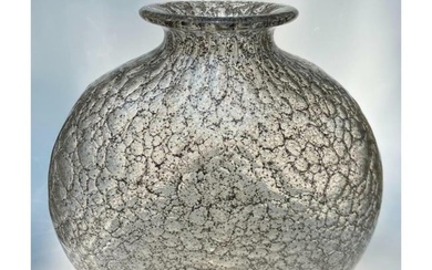 Mid-Century Efeso Bubble Inclusion Italian-= Murano Art Glass Vase