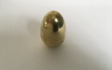 Mid-Century Modern Gabriella Crespi Egg Brass Lighter
