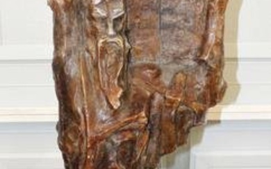 Mid century sculpture of Moses with the 10 Commandments