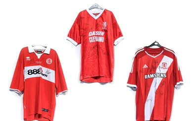 Middlesbrough Three Signed Football Shirts