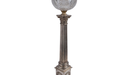 Modello di lampada a colonna in argento, Londra 1909