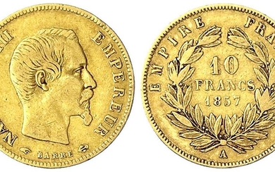 Monnaies et médailles d'or étrangères, France, Napoléon III, 1852-1870, 10 Francs 1857 A, Paris. 6,45...