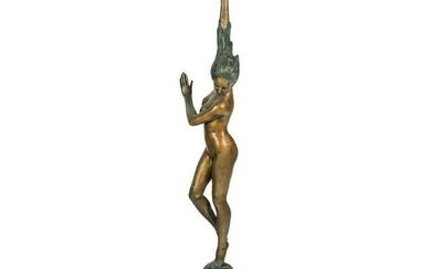 Monumental Bronze Figural Erotic Nude Sculpture