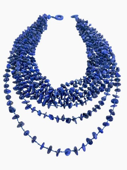 Multi-Strand Lapis Lazuli Necklace