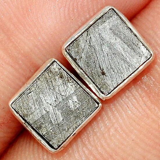 Muonionalusta Meteorite Sweden Sterling Post Earrings