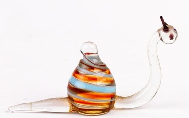 Murano Venetian Glass Sculpture Snail