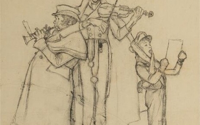 NORMAN ROCKWELL (1894 - 1978): STUDY FOR "CAROLERS"