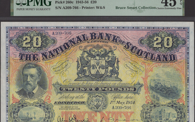 National Bank of Scotland Limited, £20, 1 May 1954, serial number A209-766,...