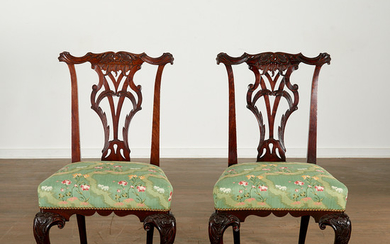 Nice Pair George III Mahogany Side Chairs
