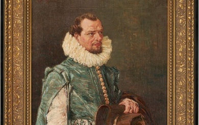 O/C Portrait of an Elizabethan Gentleman, Signed Van Zandt