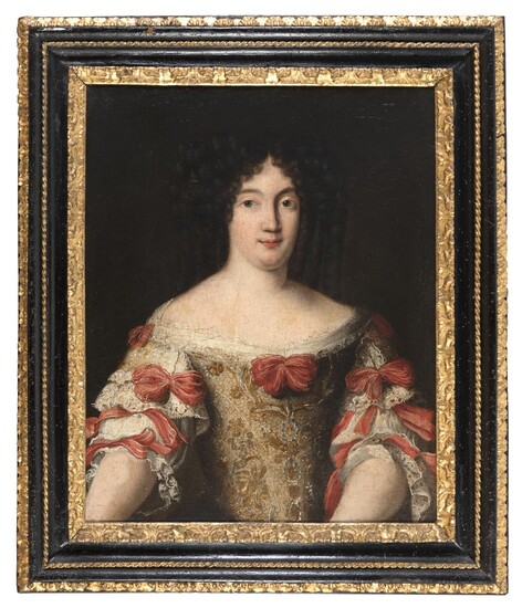 OIL PORTRAIT OF MARIA VIRGINIA BORGHESE ATTRIBUTED TO FERDINAND VOET (1639-1689)
