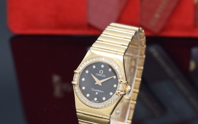 OMEGA Constellation ladies wristwatch in 18k pink gold...