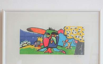 OTMAR ALT. GOOD EVENING, 1995, COLOR ETCHING, SIGNED AND NUMBERED, 7 from XXX.