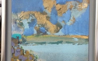 Original Syd Solomon Abstract Painting Skytender 1