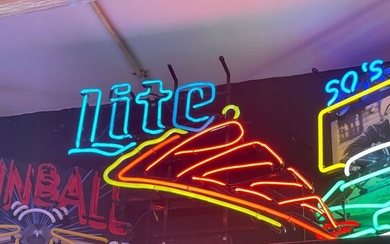 Original USA Miller Lite Pizza Neon Sign