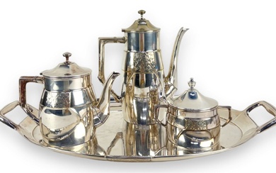 Orivit Jugendstil Silver Plated Coffee Set