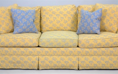 PAIR OF CONTEMPORARY UPHOLSTERED SOFAS