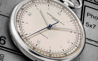 PATEK PHILIPPE. A STAINLESS STEEL KEYLESS LEVER WATCH WITH SWEEP CENTRE SECONDS, RETAILED BY GÜBELIN