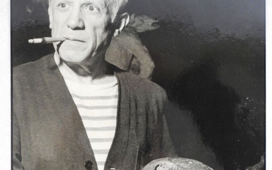 PHOTOGRAPHIE Robert Capa. Pablo Picasso dans son atelier, Paris, septembre 1944. Tirage prépress fin XXe...