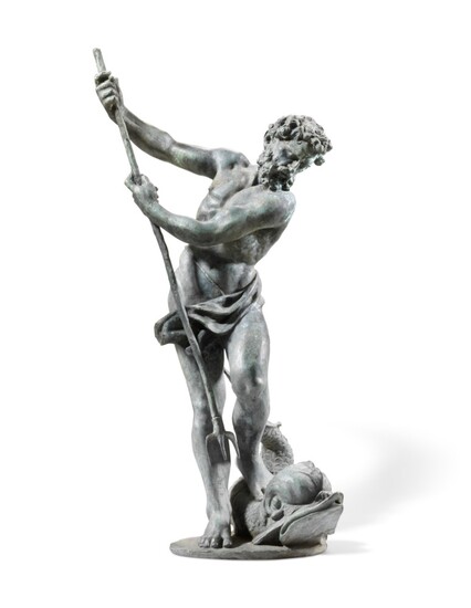 PROBABLY GERMAN, 18TH OR 19TH CENTURY, Neptune with a dolphin