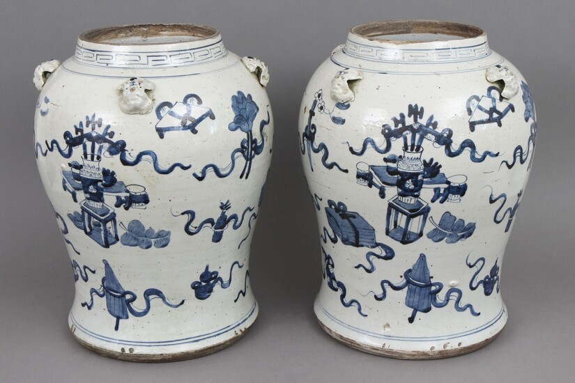 Paar chinesische Vasen-/Vorratsgefaesse