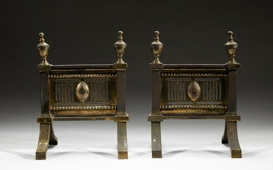 Pair France Louis XVI Type Gilt Bronze Decors