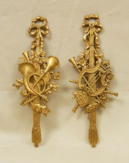 Pair of French Giltwood Wall Plaques