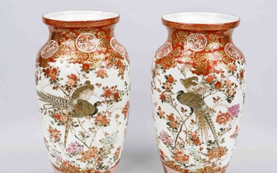 Pair of Kutani vases, Japan, late 19
