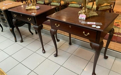 Pair of Queen Anne Style Occasional Tables