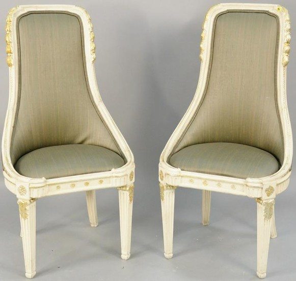 Pair of contemporary chairs. ht. 42 in., seat ht. 18