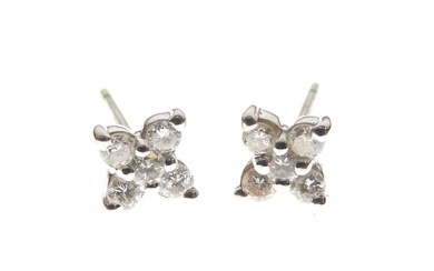 Pair of diamond cluster ear studs