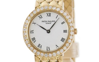 Patek Philippe Calatrava 4820-001 K18YG Pure Diamond Quartz Ladies Watch