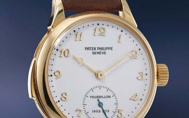 Patek Philippe, Ref. 3939 An attractive and rare yellow gold minute repeating tourbillon wristwatch with original certificate, chronometer certificate, additional caseback and presentation box