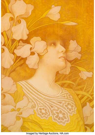 Paul Berthon (1872-1909), Sarah Bernhardt as Melisande (1901)