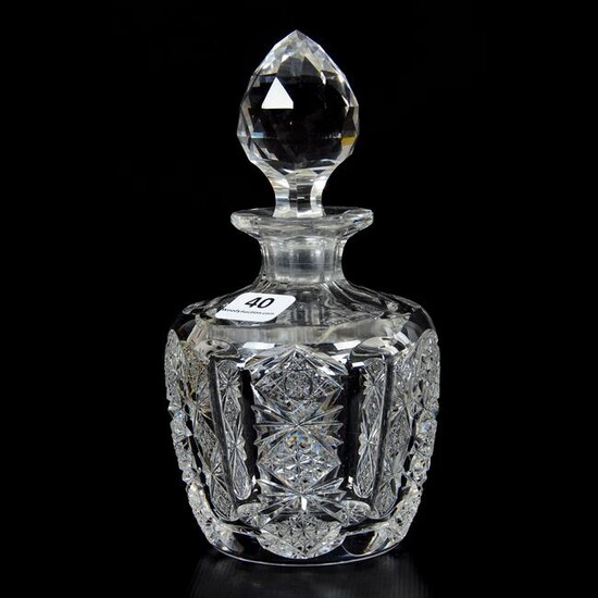 Perfume Bottle, ABCG, Signed Hawkes Teutonic Pattern