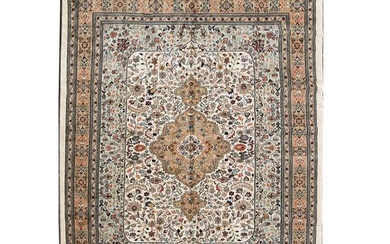 Indian Taba Tabriz Style Wool Carpet.