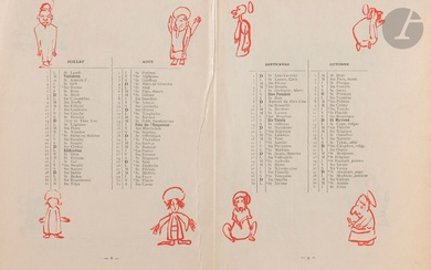 Pierre Bonnard (1867-1947) Jarry (Alfred). Almanach illustré du Père Ubu. [Paris, A. Vollard], 1er janvier...