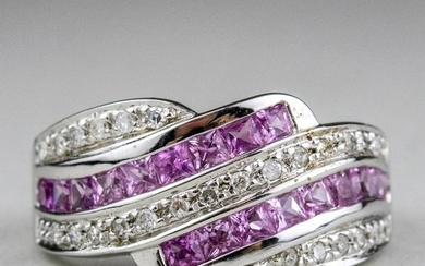Pink Sapphire & Diamond Ring *