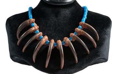 Plains Grizzly Claw Necklace, with "Padre" Beads