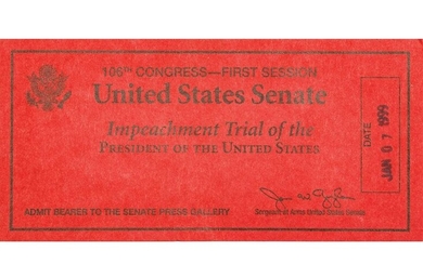President Clinton Impeachment Trial Ticket