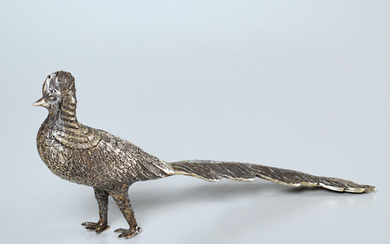 Prieto sterling silver model of a pheasant